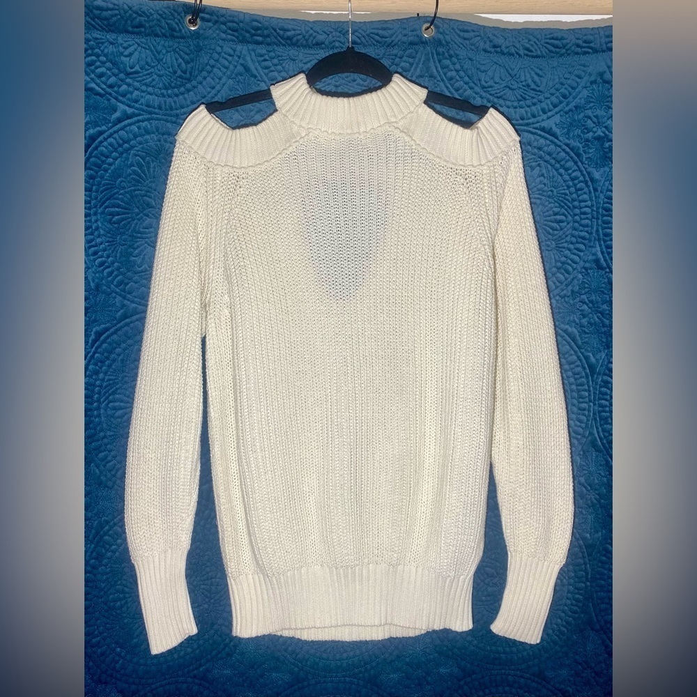 Cold shoulder sweater